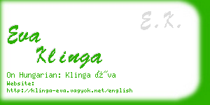 eva klinga business card